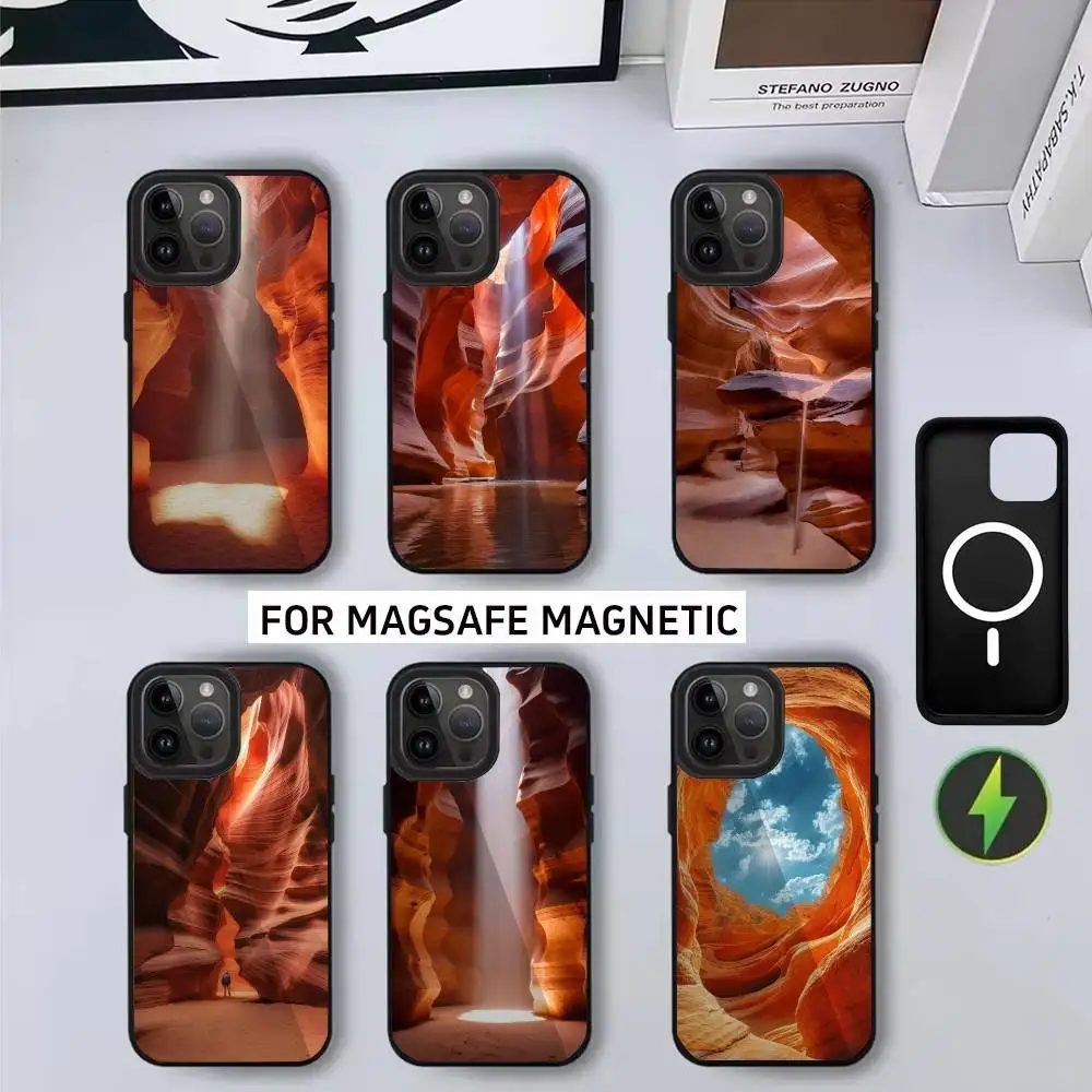 

Magic Antelope Valley Phone Case For iPhone17,16,15,14,13,12,11 Plus,Pro Magnetic For Magsafe Wireless Charging