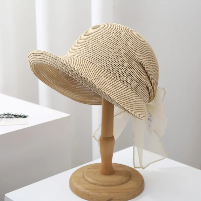 

Straw Hat Women Summer Sunshine Protection Big Brim Breathable Soft Casual Cap Accessory For Beach Holiday Outdoor