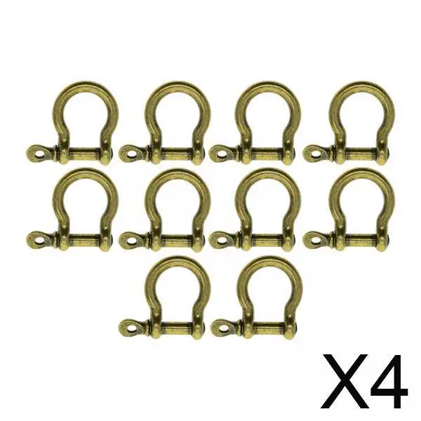 

Horseshoe Shaped Metal Rings Bow Shackle D Rings Jewelry Hooks for Handbag Key Chain Making Material Connector