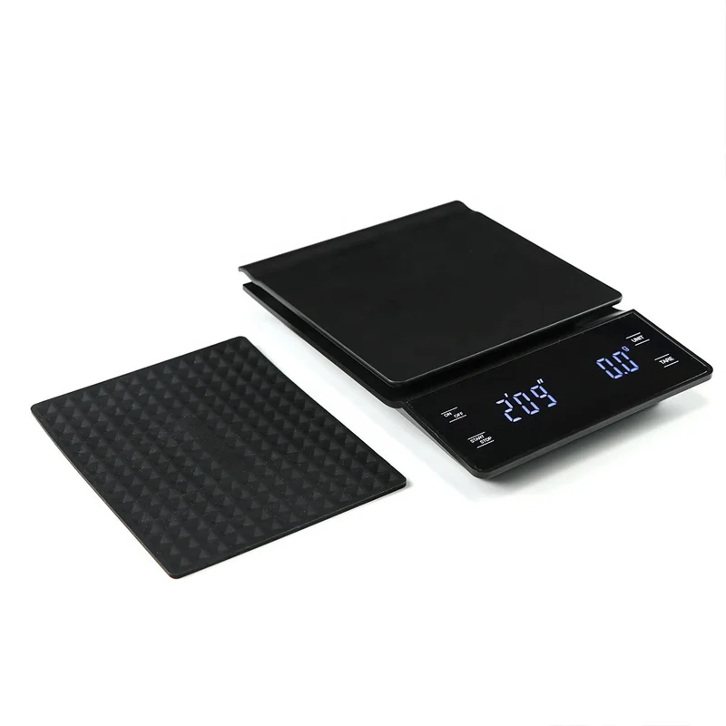 3 كجم 0.1 جرام مقياس القهوة الرقمي مع الموقت شاشة LED اسبريسو عالية الدقة تدابير المطبخ مقياس LCD ميزان المطبخ الرقمي #4