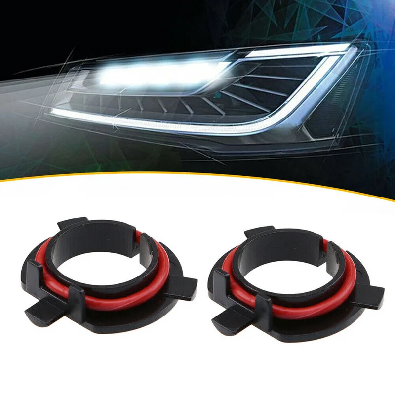 Base adaptadora de bombilla de faro LED H7, soporte de lámpara para coche, accesorios negros para Kia, Mitsubishi, Nissan, 2 uds.