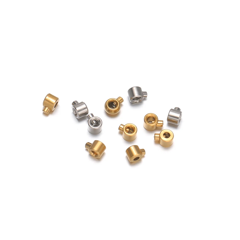 20 Stück vergoldete Edelstahl-Crimpendperlen, Stopper-Abstandshalterperlen für DIY-Schmuckherstellung, Armbänder, Halsketten, Zubehör – Detail 2