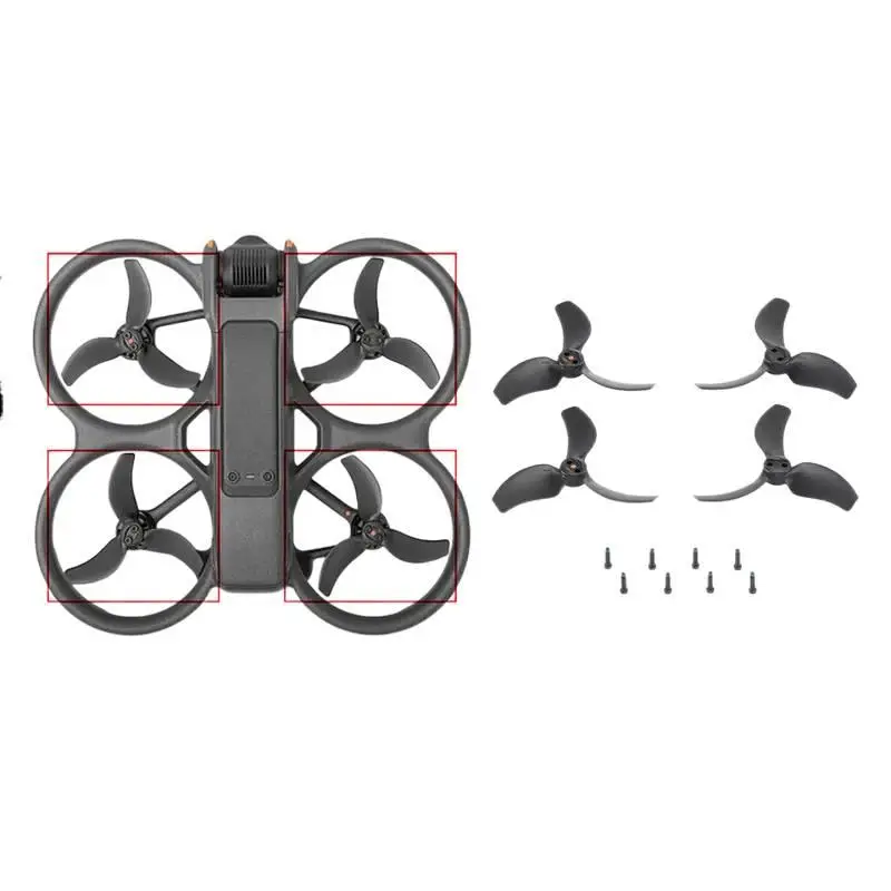 

1 комплект пропеллеров для DJI Avata 2, малошумное лезвие дрона с 12 винтами, аксессуары для камеры, легкие запасные части для пропеллера