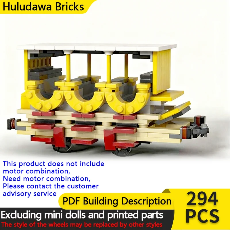 

LICity Car Model MOC Building Bricks 3rd Class Passenger Train Car Modular Technology Children Holiday Gifts Assemble Toys Suit