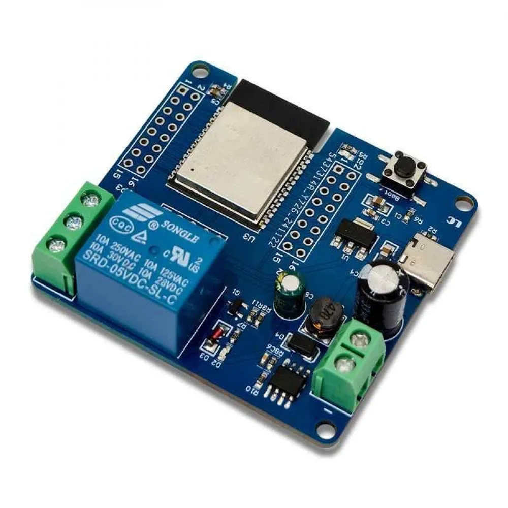 SP32-C6 Single Relay Module DC5-60V Relay Board Support Matter WiFi6 Bluetooth5.3 Zigbee3.0 Thread1.3 for Smart Home Devices
