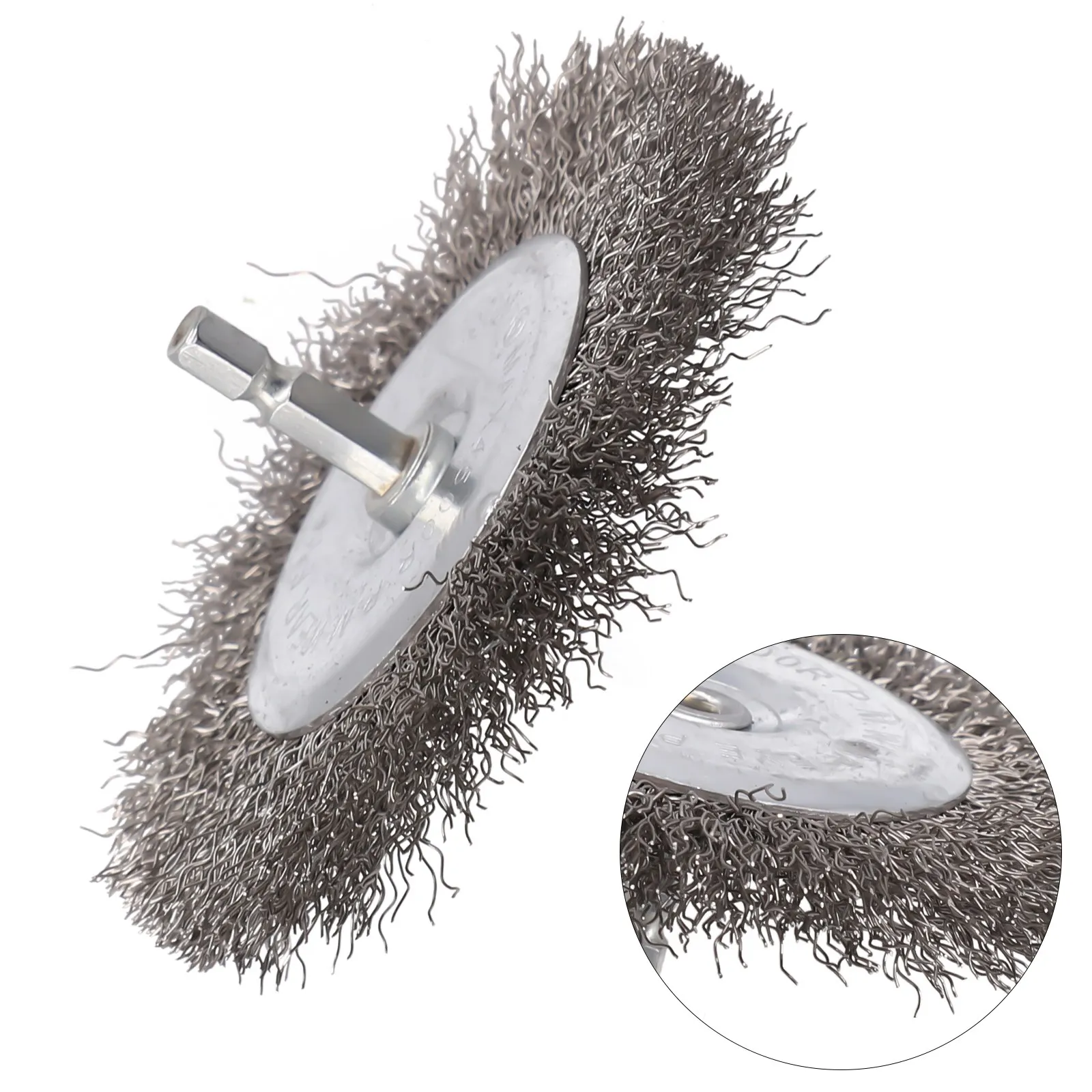 ​1pc Wire Wheel Brush 4inch/100mm For Drill Wire Brushes For Cleaning Rust Coarse Carbon Steel Crimped Wire Wheel Power Tools