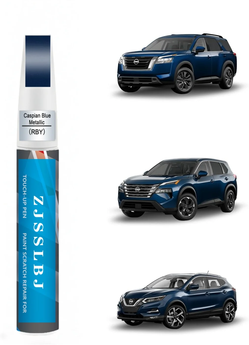 RBY Caspian Blue Metallic Touch Up Paint Compatible with Nissan Exact Match Touch Up Paint Car Scratch Repair