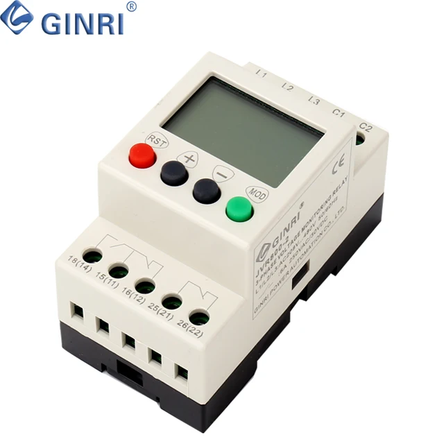 High Quality JVR800-2 Automatic LCD Digital 3P Voltage Protector Reliable Industrial Control
