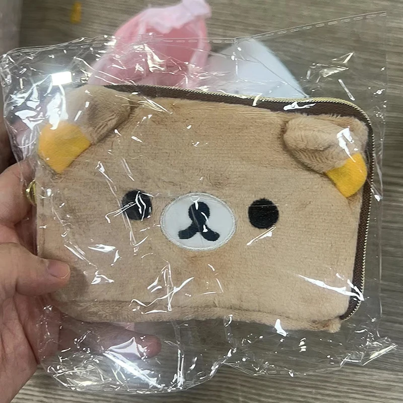 2025 جديد Kawaii Rilakkuma محفظة شفافة محيطية أنيمي تحت عنوان حافظة بطاقات ومفتاح حافظة التخزين المنظم فتاة هدية عيد ميلاد