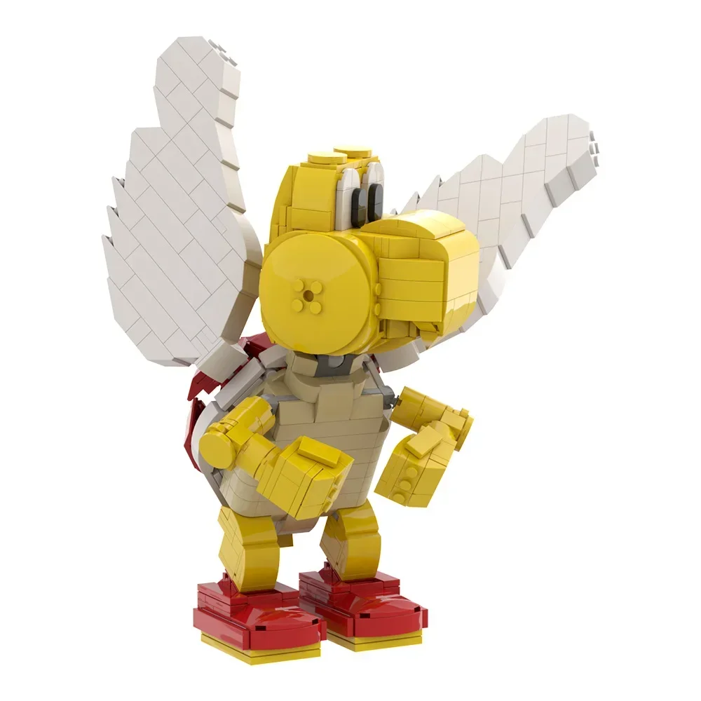 630Pcs Red Koopa Paratroopa - Posable Display Figure 01 Bricks Model Red Koopa Paratroopa Buliding Blocks Assembly Toys Gift