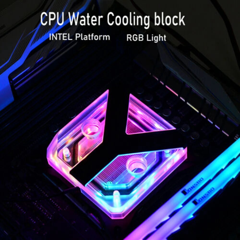 CPU 워터 블록, C65Y 인텔 LGA1700 1200 115x2011 1366 5v RGB 조명 PC 냉각