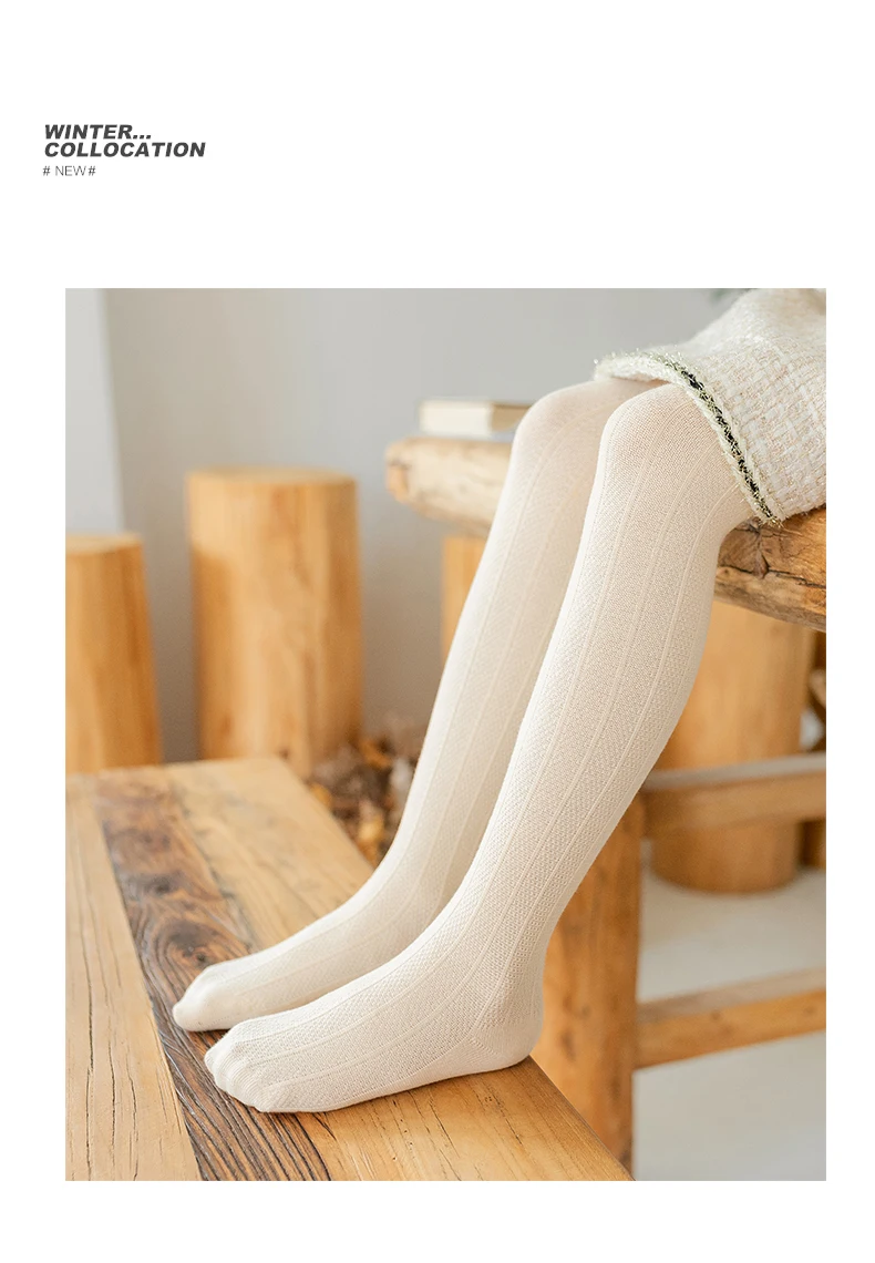 Süße Mädchen Frühling Herbst Vertikale Leggings Gestreifte Baby Kinder Atmungsaktive Strumpfhose Retro Twist Kinderstrümpfe Baumwolle Warme Strumpfhosen – Detail 15