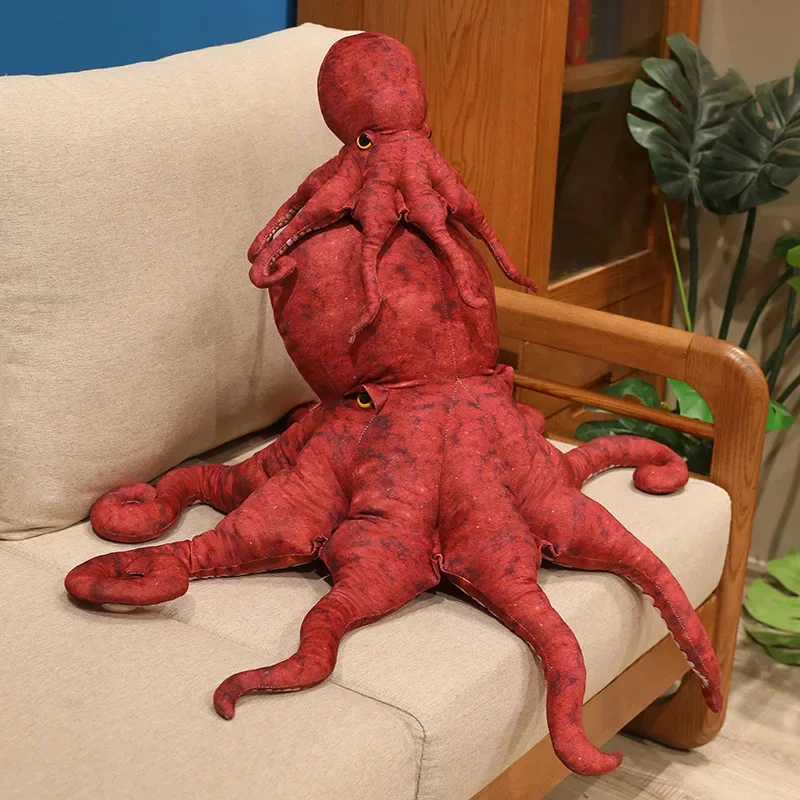 

3D Realistic Octopus Stuffed Animal Soft Red Octopus Plush Toy Cute Ocean Creature Plushie Pillow Cuddle Toy Birthday Gift