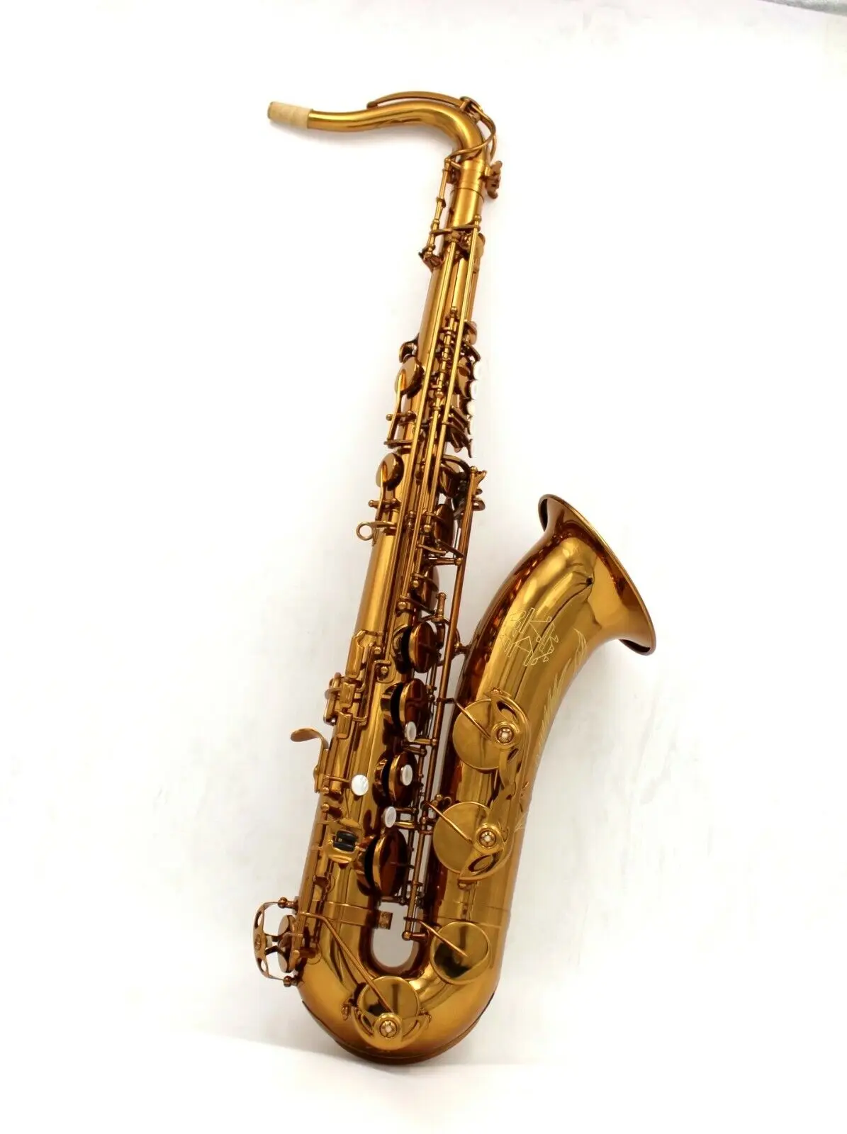 Eastern music dark gold lacquer tenor saxophone Mark VI type no F# by PC case