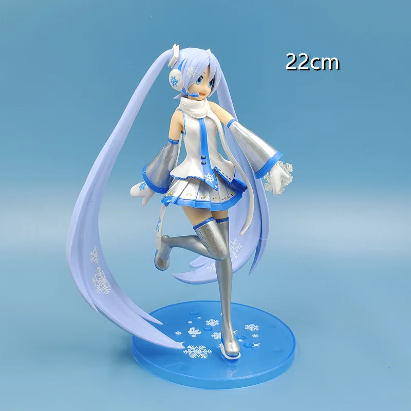 22 CENTIMETRI Anime Figura Vocaloid Hatsune Miku SPM Figura di Neve Miku Skytown Ver In Piedi Anime Modello Giocattolo Collezione Regalo Action Figure