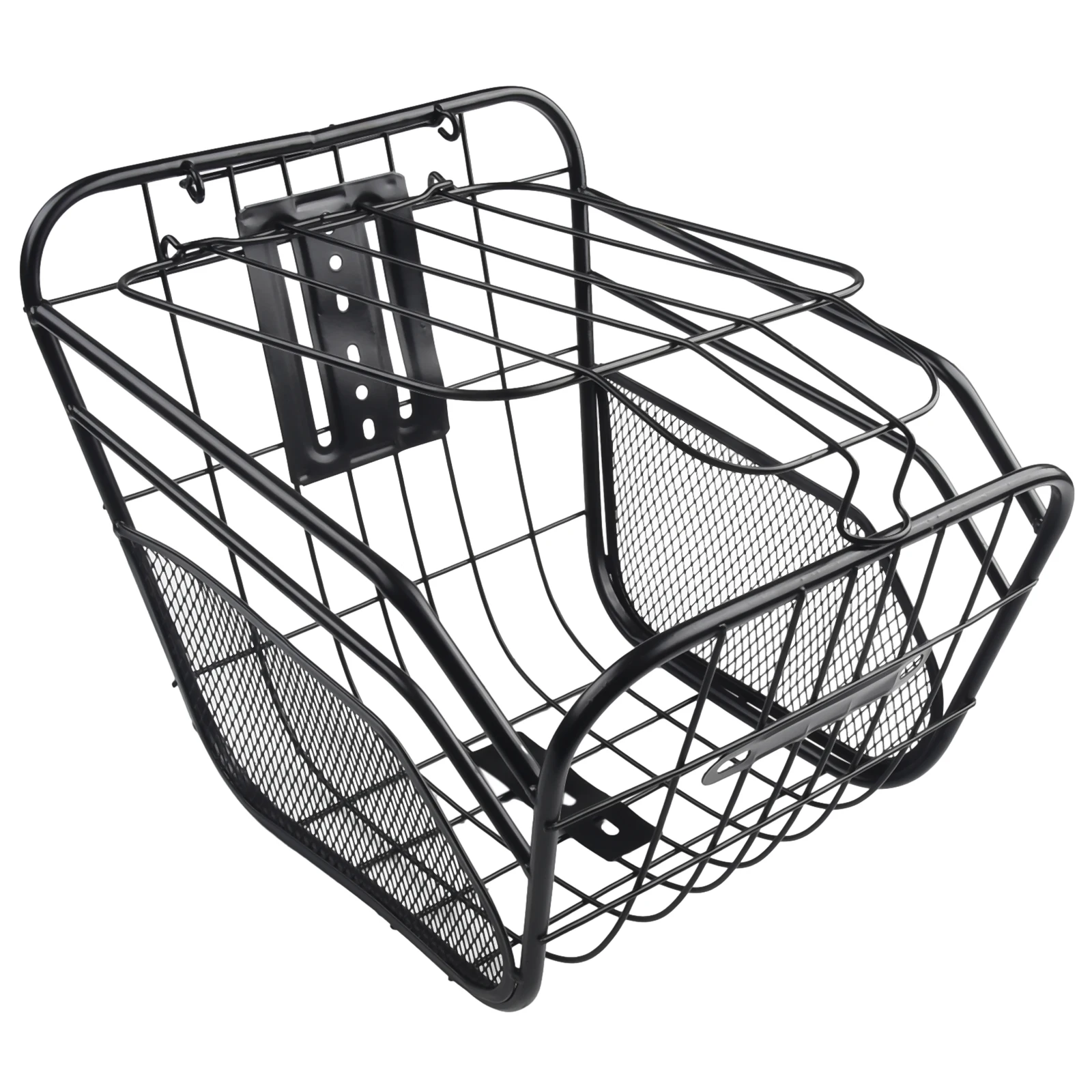 1pc Bicycle Cycling Basket Metal Storage Basket Large Capacity Bold Sturdy Bike Basket Bike Accessory About 33X23X24cm