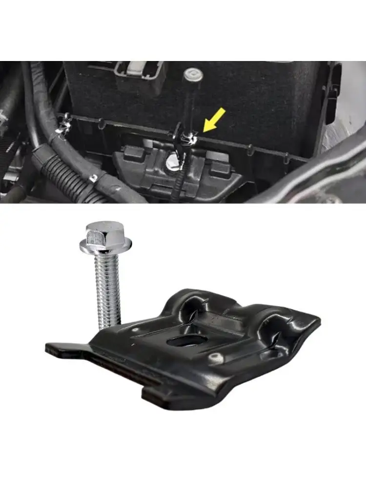 

02DE Car Battery Hold Down with Bolt Universal Battery Holder Clamp Fixed Bracket Automotive Part Easy Installation 1J0803219