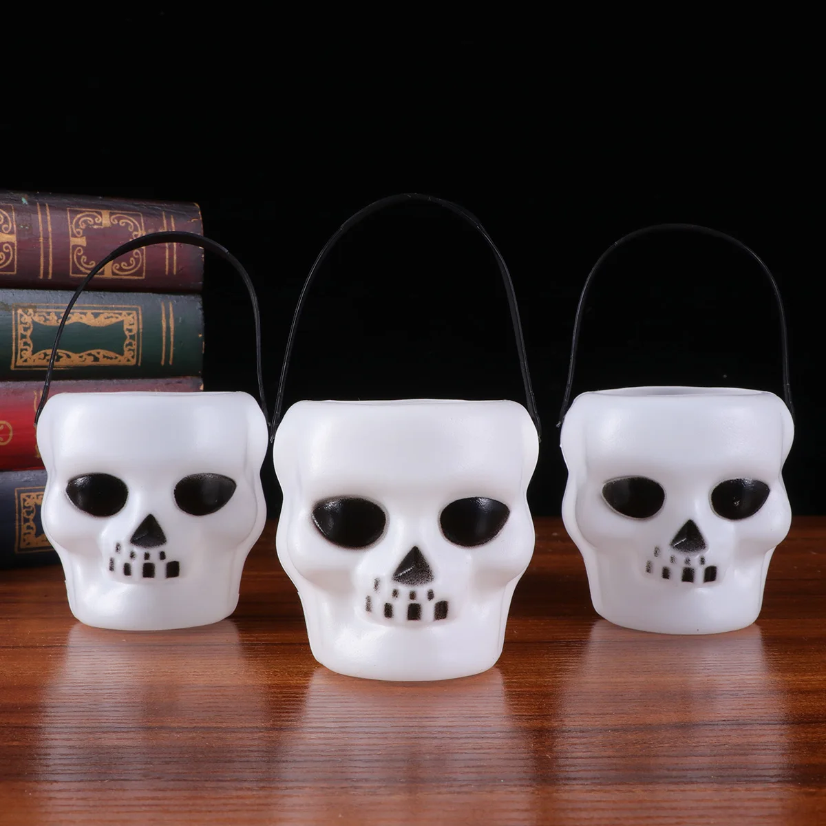 

6pcs Pumpkin Barrel y Holder Decor Trick Treat Halloween Decor Props Snack Barrel Props Theme Bucket For Halloween Shop