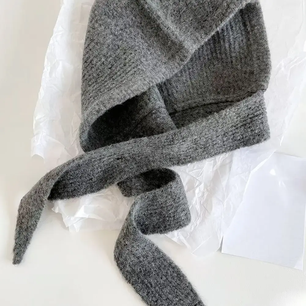 Women Winter Warm Knit Beanie Scarf One Piece Hat Soft Comfortable Windproof Casual Style Daily Outdoor Accessory
