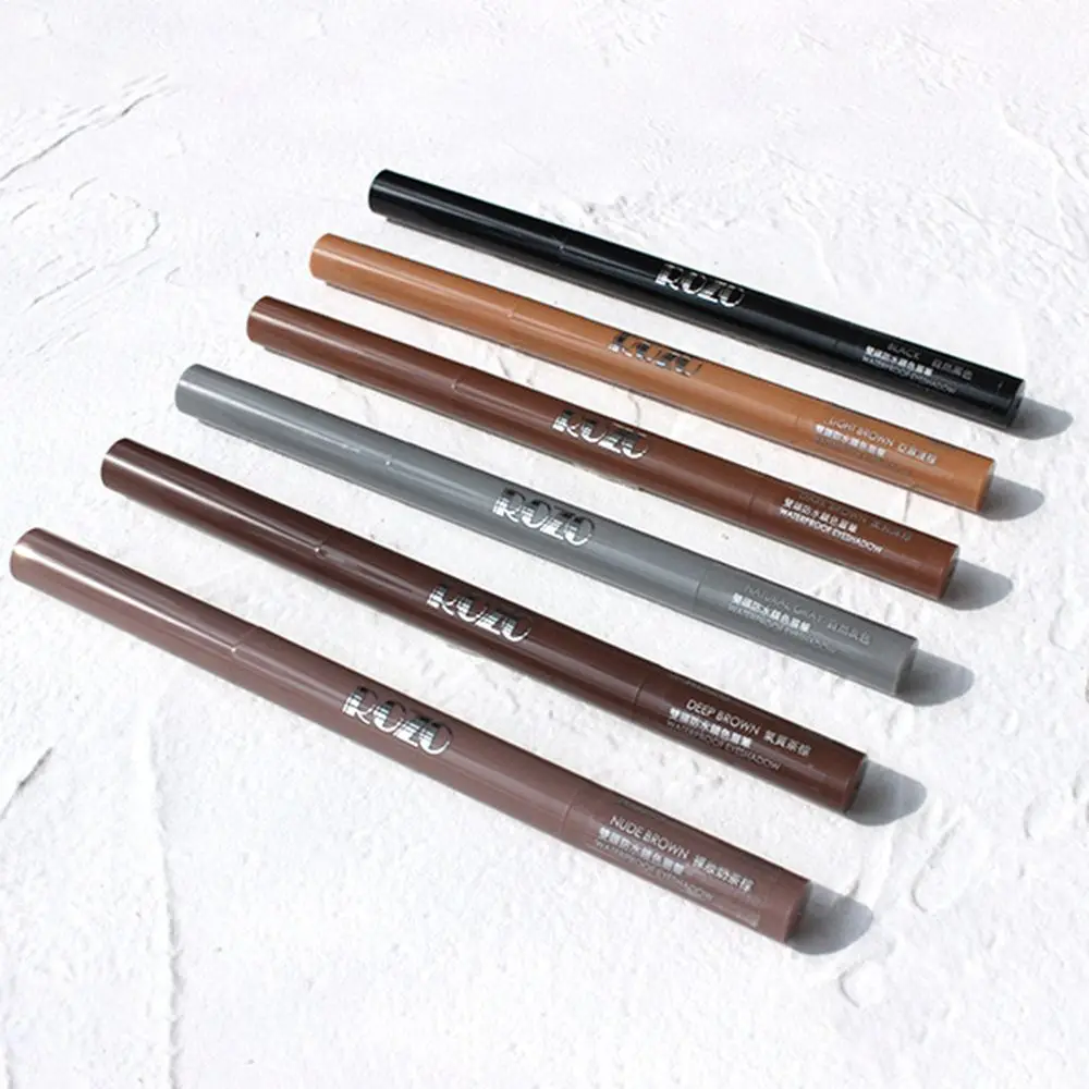 Waterproof Double Heads Eyebrow Pencil Sweatproof Long-lasting Eyebrow Brush Non-Smudged No Decolorization Eyebrow Pen Makeup