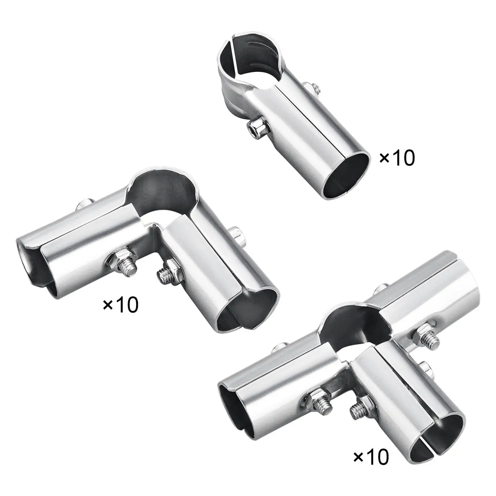 Conector de Tubo de Encaixe de Tubulação de Tubo Tubo Redondo Prateleiras de Flores Secagem Racks 25 mm de Diâmetro 10 Pcs Aço Inoxidável