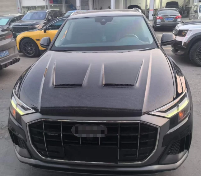 

Real Carbon Fiber M-Style Front Hood Bonnet for Audi Q8 SQ8 RSQ8 2023-2025 Enhances Vehicle Aerodynamics