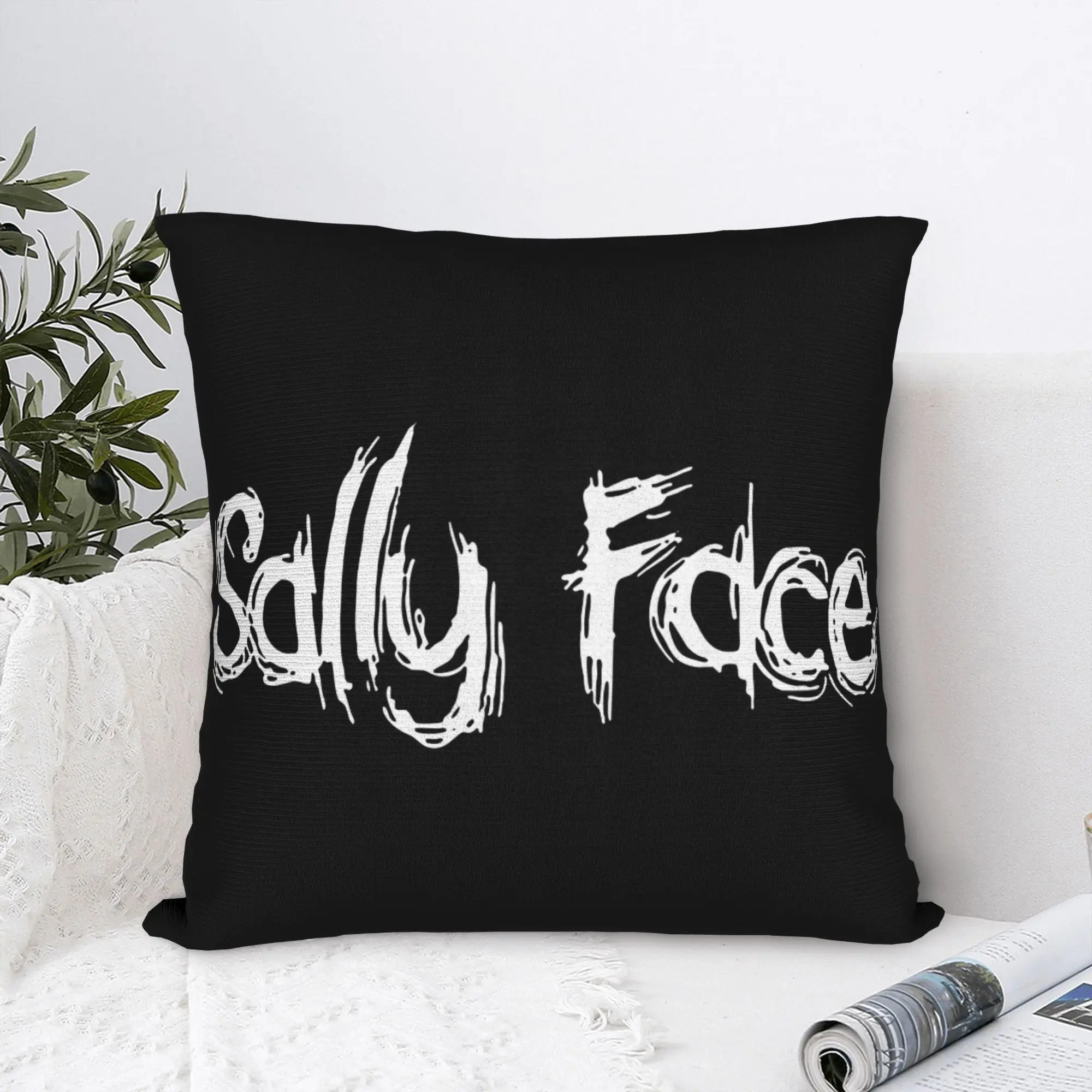 Sally Face Pillowcase Printing Fabric Cushion Cover Decor Sal Fisher Mask Larry Johnson Game Pillow Case Cover Home Zippered