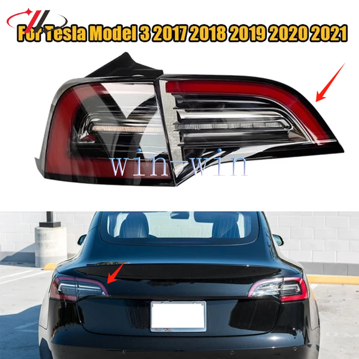 NEW For Tesla Model 3/Y Asian and European versions High-Quality Left Inner Trunk Rear Tail  Brake Lamp 1502088-00-B 150208800B