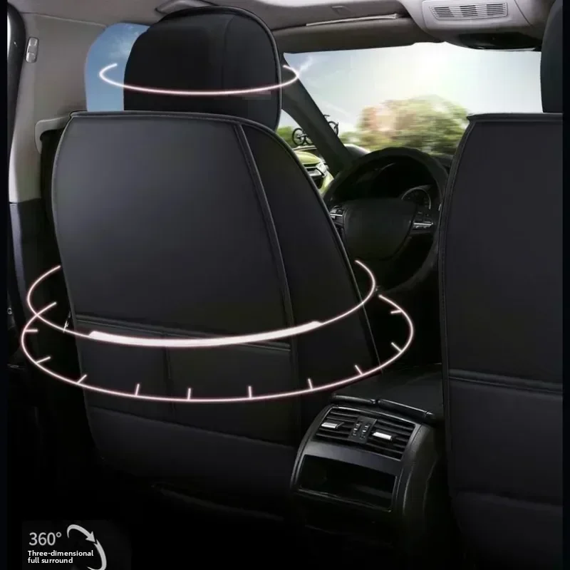 Para kia capa de assento de carro impermeável resistente ao desgaste couro artificial emenda de seda gelo envoltório completo capa de assento