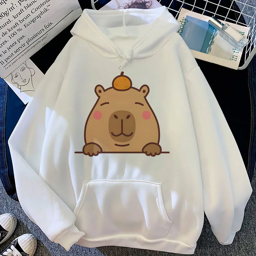 Capybara hoodie Y2K trendy athleisure anime sweater modern style women hoddie soft fabric graphic designer Japanese