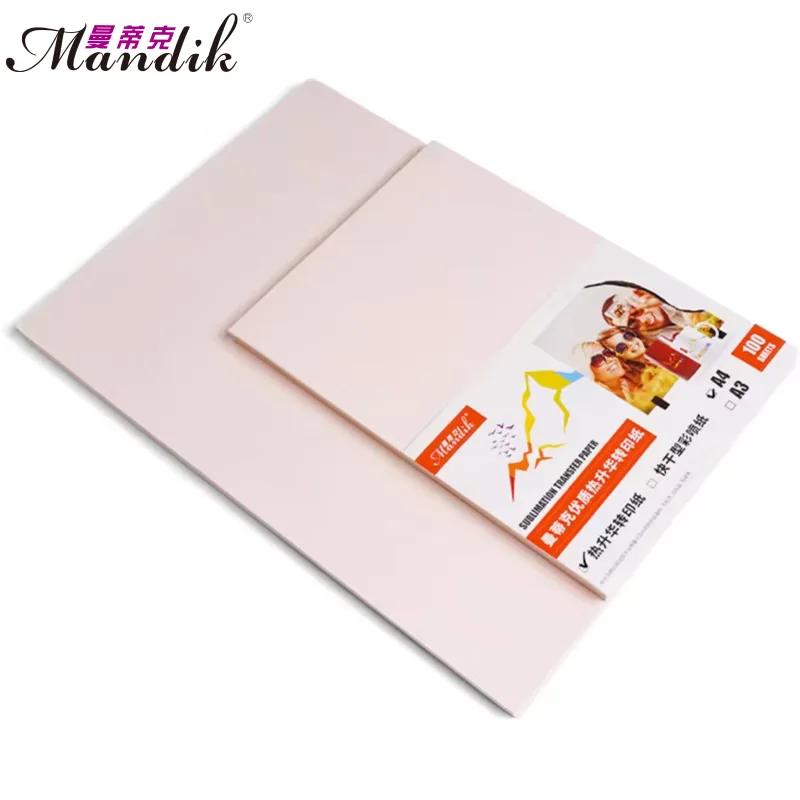 A3 100gsm Inkjet Heat Transfer Sublimation Paper 100 Sheets for T-Shirt, Mug, Polyester Fabric Printing