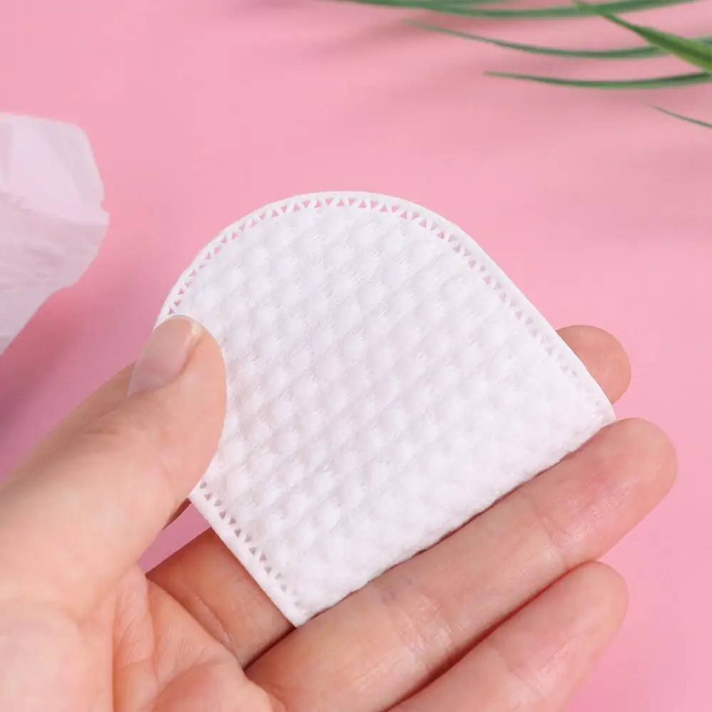 120pcs/bag Puff U-shaped Pocket Cotton Pad Disposable Soft Make Up Removing Cotton Hand Insert Pearl Print Cosmetic Cotton