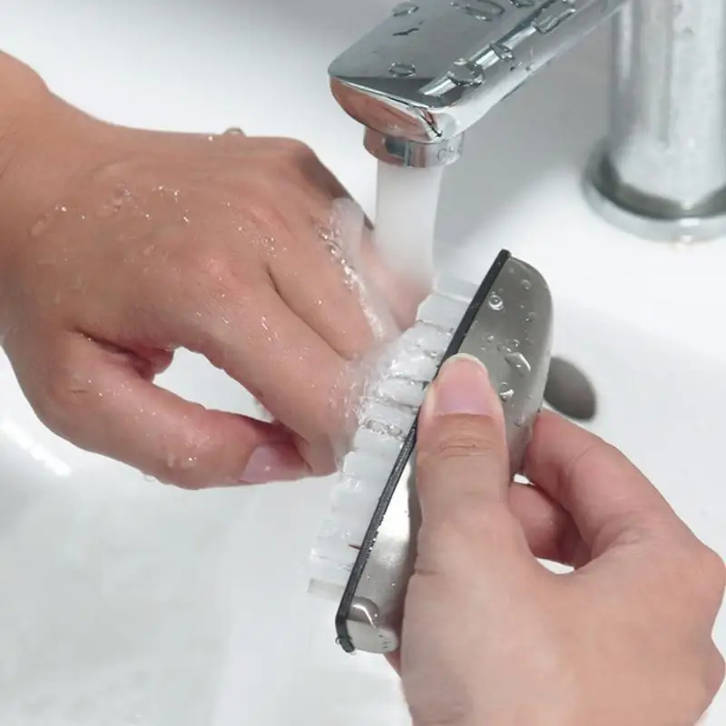 Cepillo multiusos para limpiar frutas y verduras, protección para los dedos, limpiador de zanahorias y patatas, suministros de limpieza para cocina, cepillo pequeño