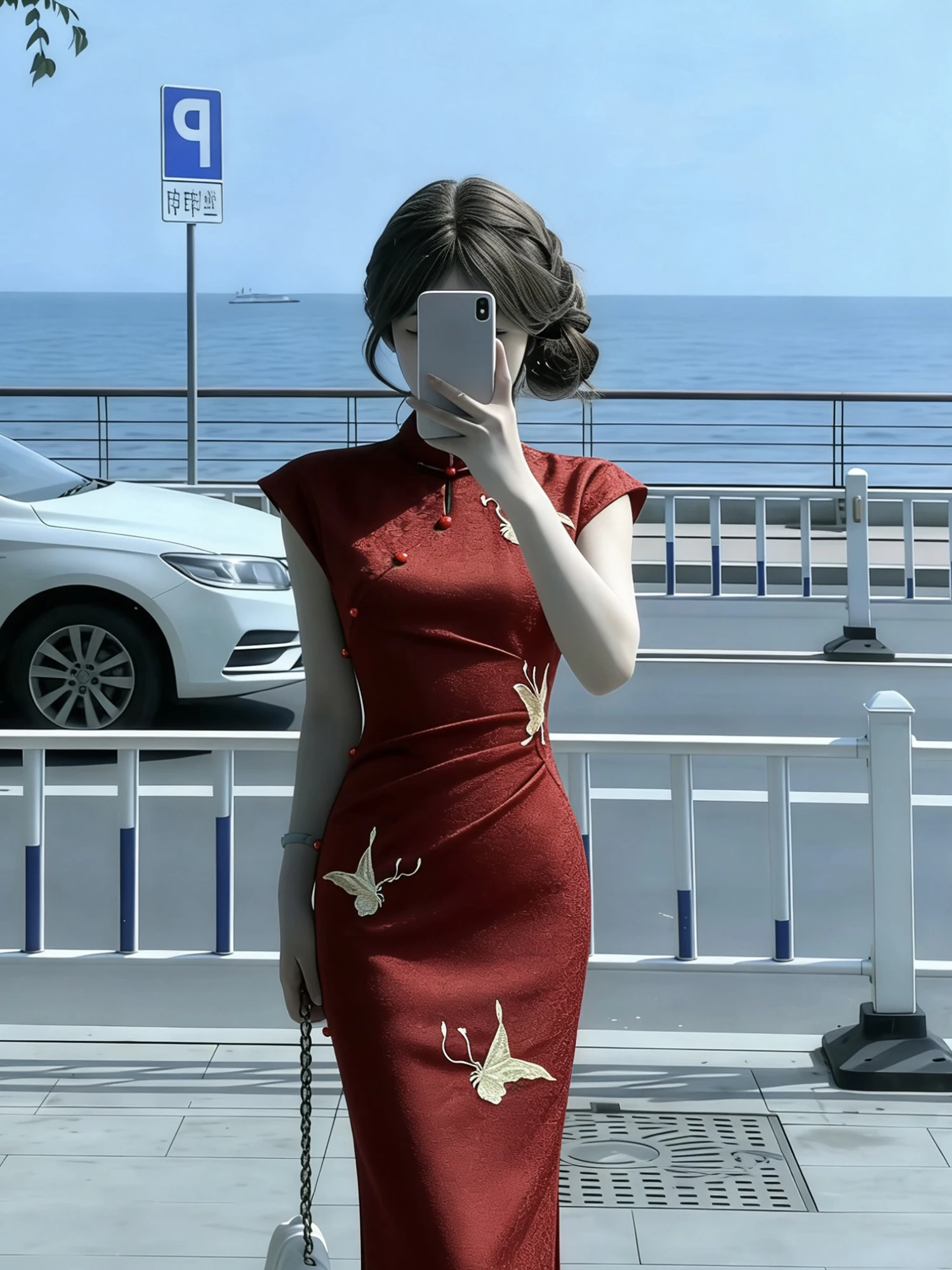 

Red Wedding Dress Gown Women's Summer New Chinese Style Engagement Ceremony Dress Skirt Breathable Long