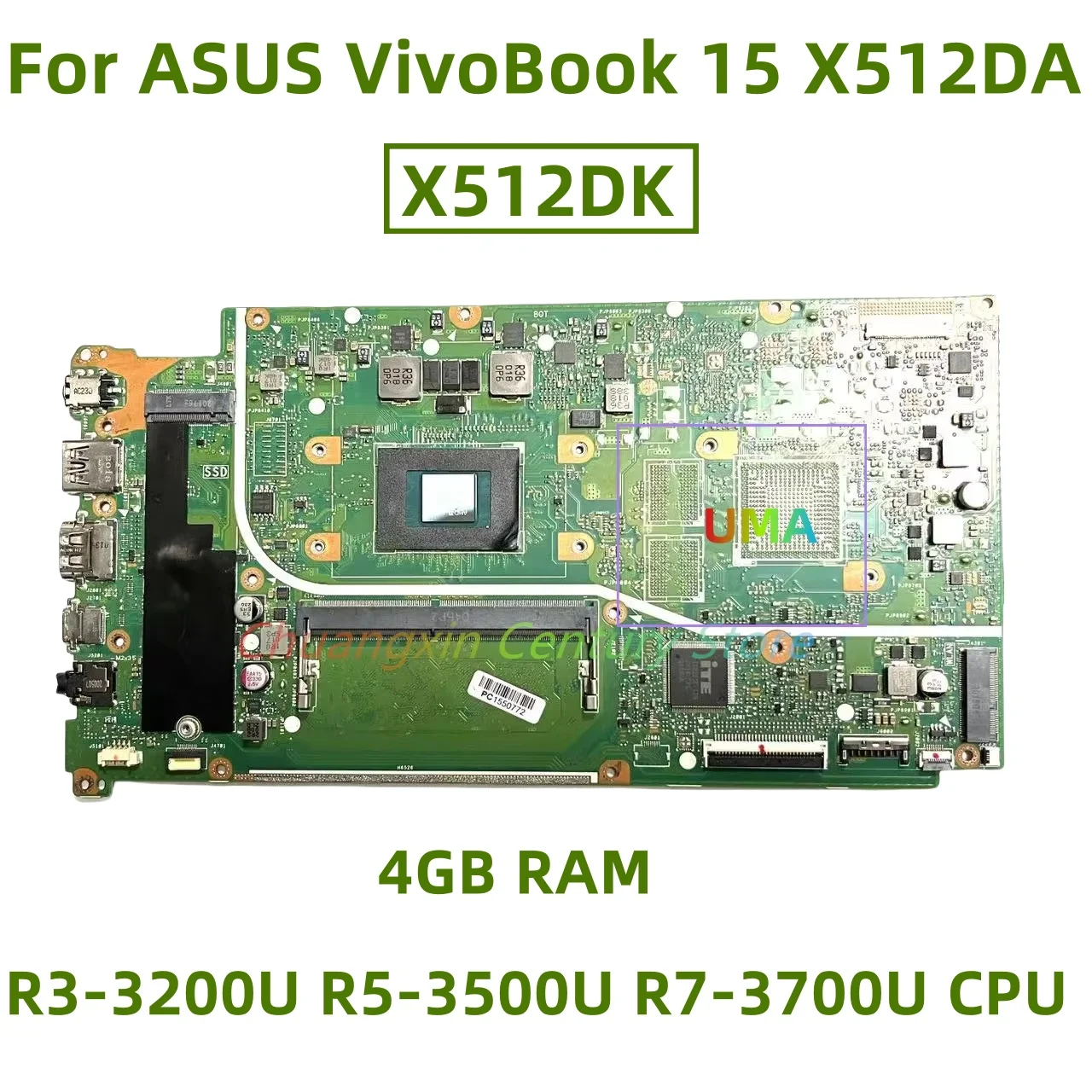 

Материнская плата X512DK подходит для ноутбука ASUS VivoBook 15 X512DA R3-3200U R5-3500U R7-3700U Процессор UMA RAM: 4 ГБ 100% тест