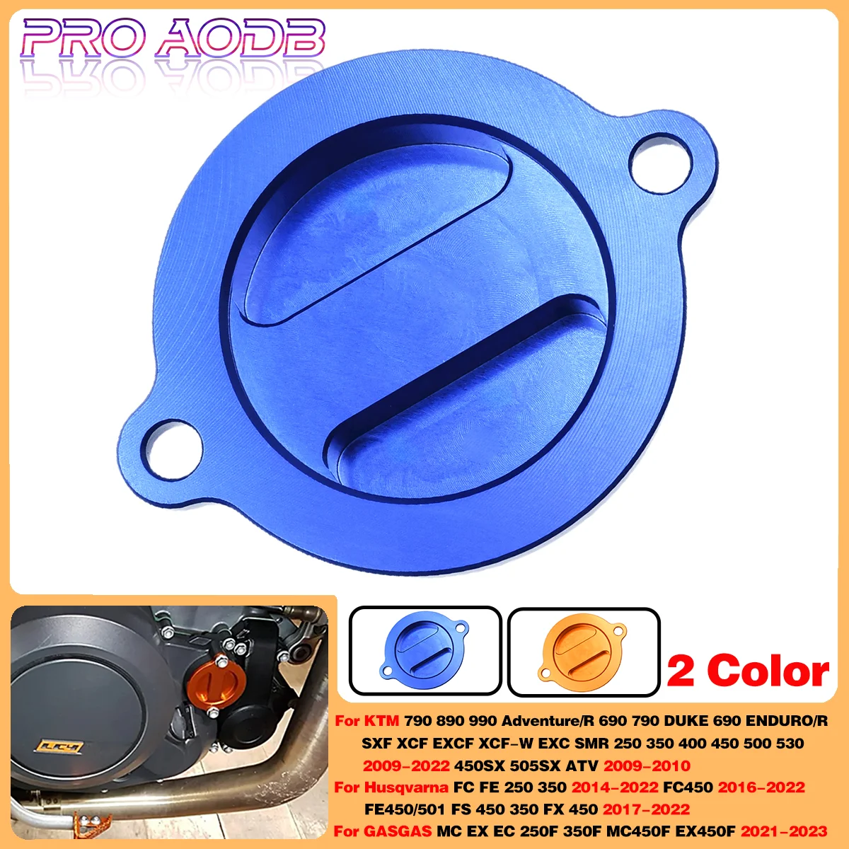 

RC 125 200 390 Motocross CNC Oil Filter Cover Cap For GAS GAS MC EX EC 250F 350F MC450F EX450F MCF EXF ECF 250 350 450 2021-2023