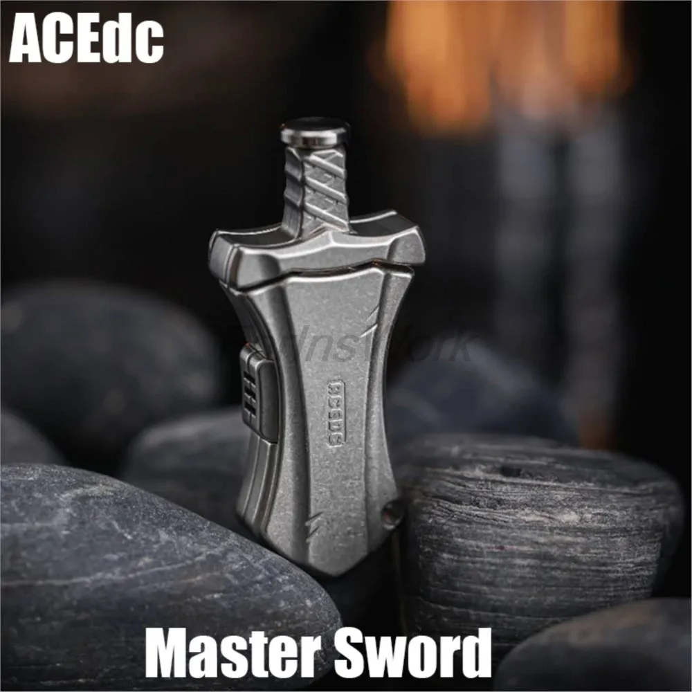 ACEdc Zirconium Stock Master Sword Mechanical Non-magnetic Push Slider Antistress Relaxing Toys