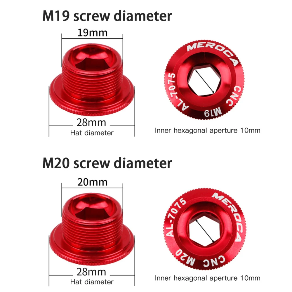 Bicycle Crank Cover M18/M19/M20 Mtb Screw Cap Mountain Bike Connecting Rods Bolt For Crankset Crank Cover Tool