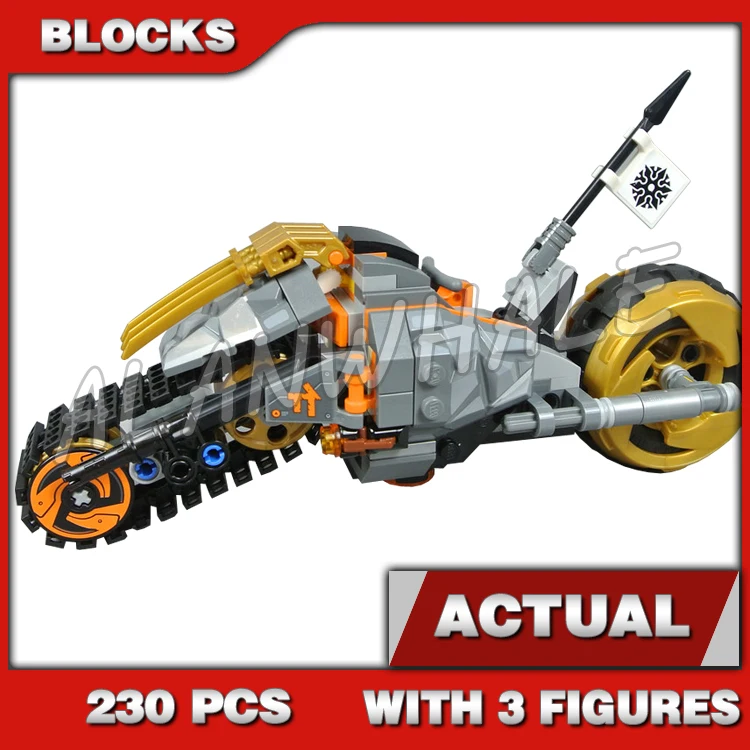 

230 деталей конструктора Shinobi Cole's Armored Dirt Bike Destroyer's Scimitar 11327, совместимые с моделью, детские игрушки