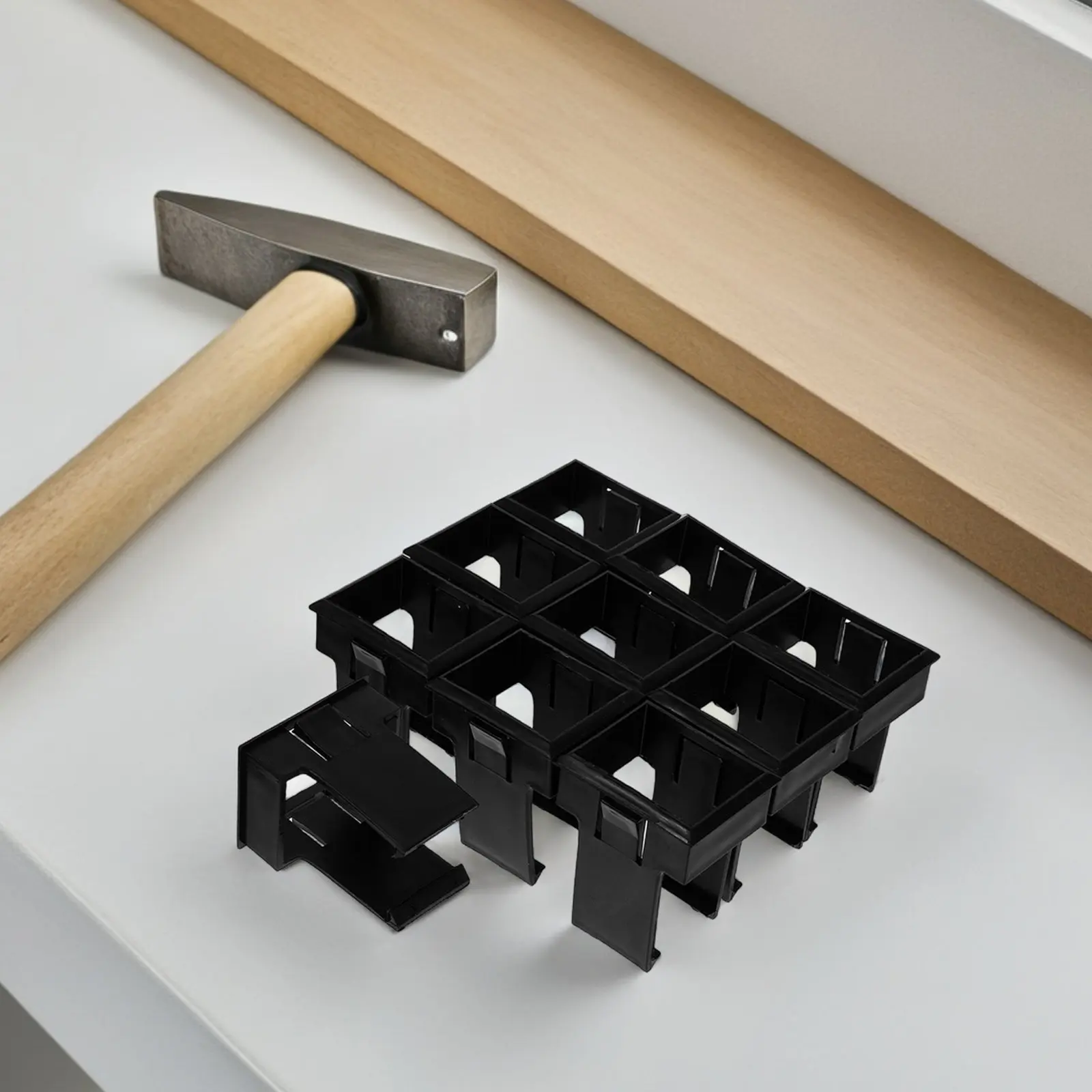 10pcs Mini Circuit Breaker Bracket – Concealed Plastic Breaker Holder for Home, Office & Commercial Electrical Use