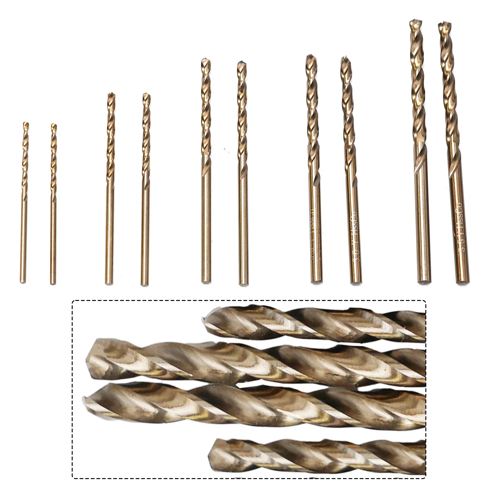 HSS M35 Cobalt Drill Bit 1-3.5mm 135 Degree Accessories Heat Resistance Kits Set Tools Handheld Drill Press 12pcs/set Practical