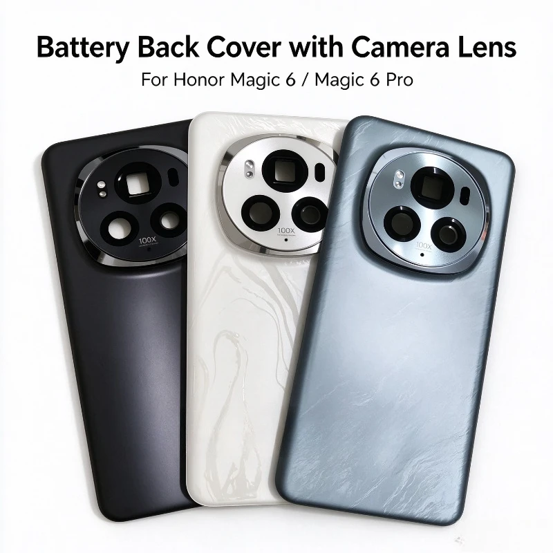 Battery Back Cover With Camera Frame Lens For Honor Magic 6 6Pro Rear Housing Replacement