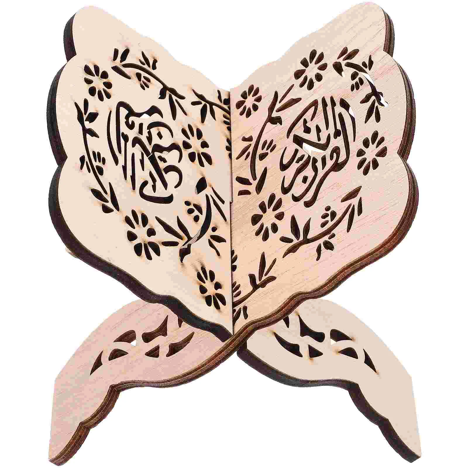 Book Shelf Holder Laptop Stand Portable Bookshelves Desk Reading Rack Chanting Tablet Support Bible Wooden Decorations