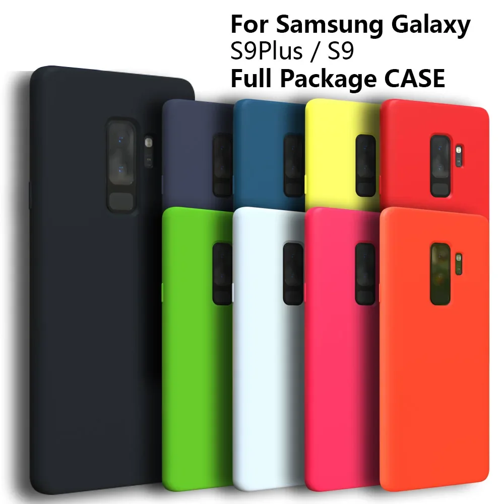 For Samsung Galaxy S9Plus S9 Plus Case Silky Silicone Cover Soft-Touch Back Protective Housing For S8 S10 S21S22 S23 FE Ultra