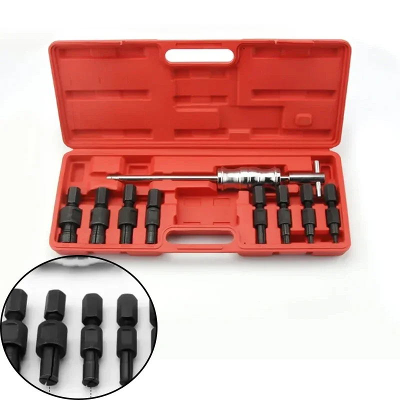 9Pcs Inner Bearing Sliding Hammer Puller Car Bearing Separator Bearing Extractor Puller Set Automotive Machine Tool Kit