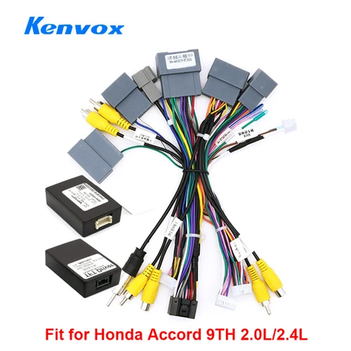 Kenvox-decodificador de caja Canbus de radio para coche, adaptador de Cable de alimentación con enchufe de arnés de cableado de 16 pines para Honda Accord 9th 2013 2014 2015 2016 2017