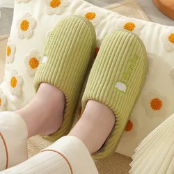 Autumn Winter Shoes Slippers Shoes Home Cotton Slipper Shoes For Women Men's Indoor Soled Warm Winter Shoes Woman Warm Slipper