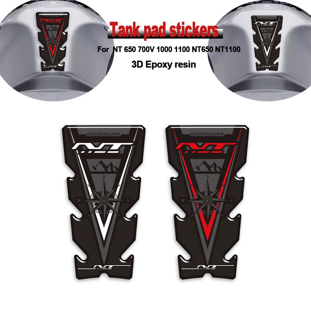 

For Honda NT 650 700V 1000 1100 NT650 NT1100 Motorcycle Tank pad Fish Bone Fuel Oil kit stickers protection 3D decals