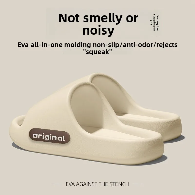 

Мужские тапочки EVA для дома и улицы, летние, 2025, нескользящие, новые, для ванной, от запаха ног, на толстой подошве, парные, сандалии