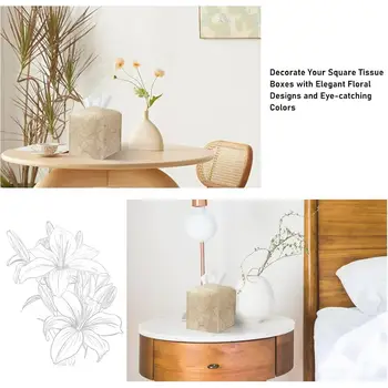 כיסוי לקופסת טישו מרובעת בצבע בז' רך, עשוי מעור PU עם חגורה תחתונה לחדר אמבטיה, שולחן עבודה במטבח, לילה 8 best sales מחזיק קופסת טישו מרובעת - №5